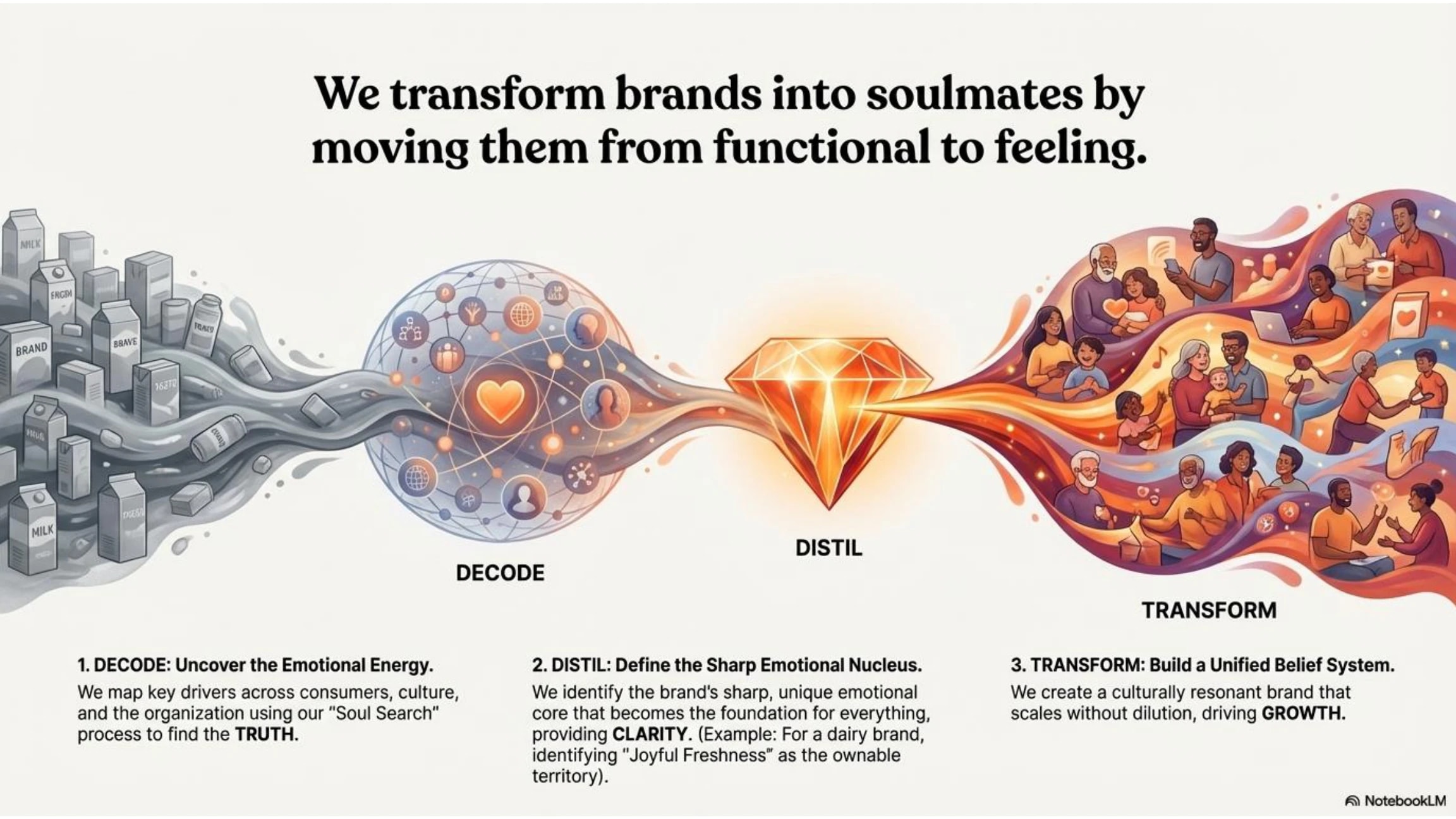 Why Expereal presentation, slide 11 of 26: Distilling the Unifying Defining Idea