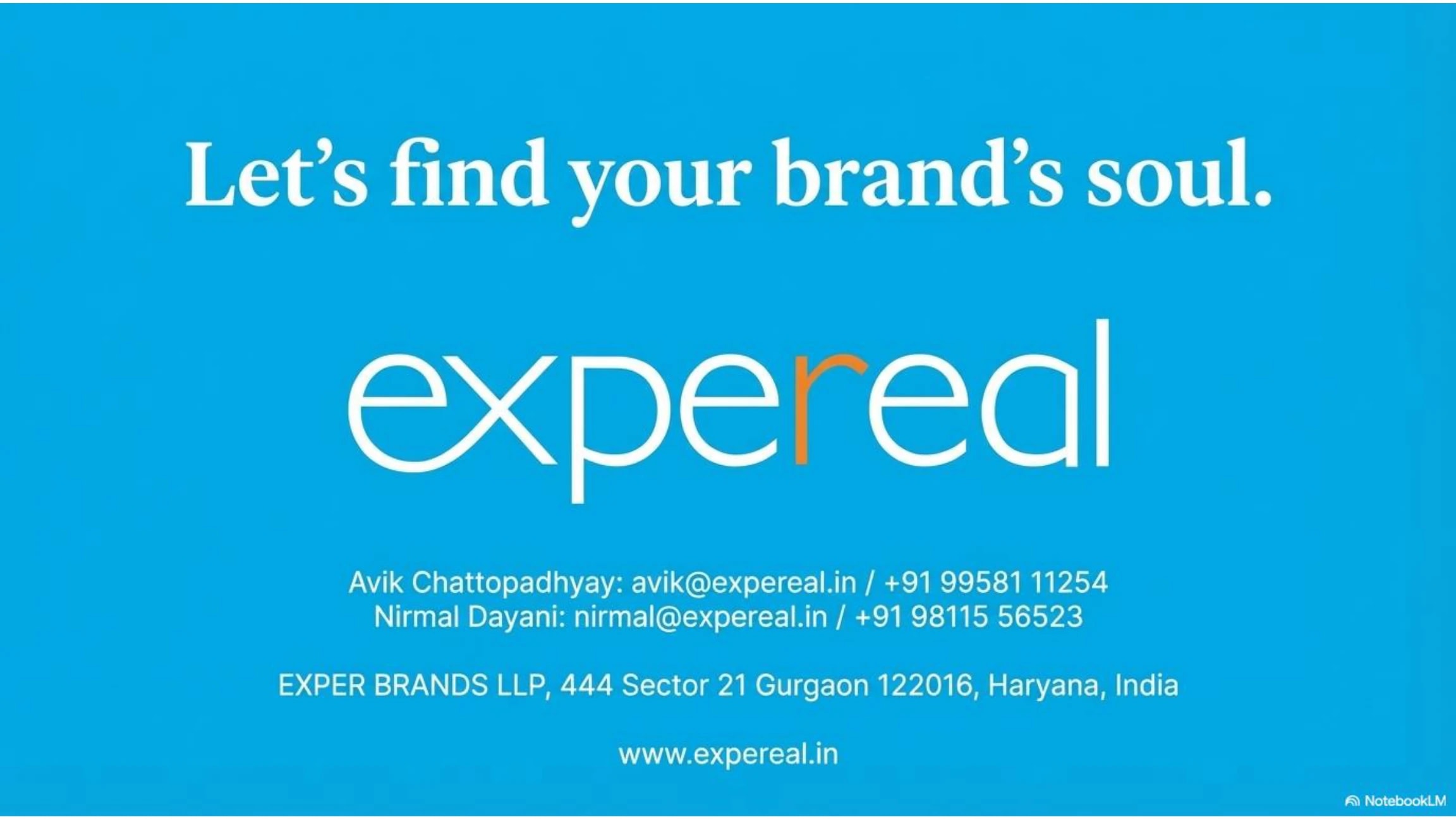 Why Expereal presentation, slide 26 of 26: Why Expereal — Page 26
